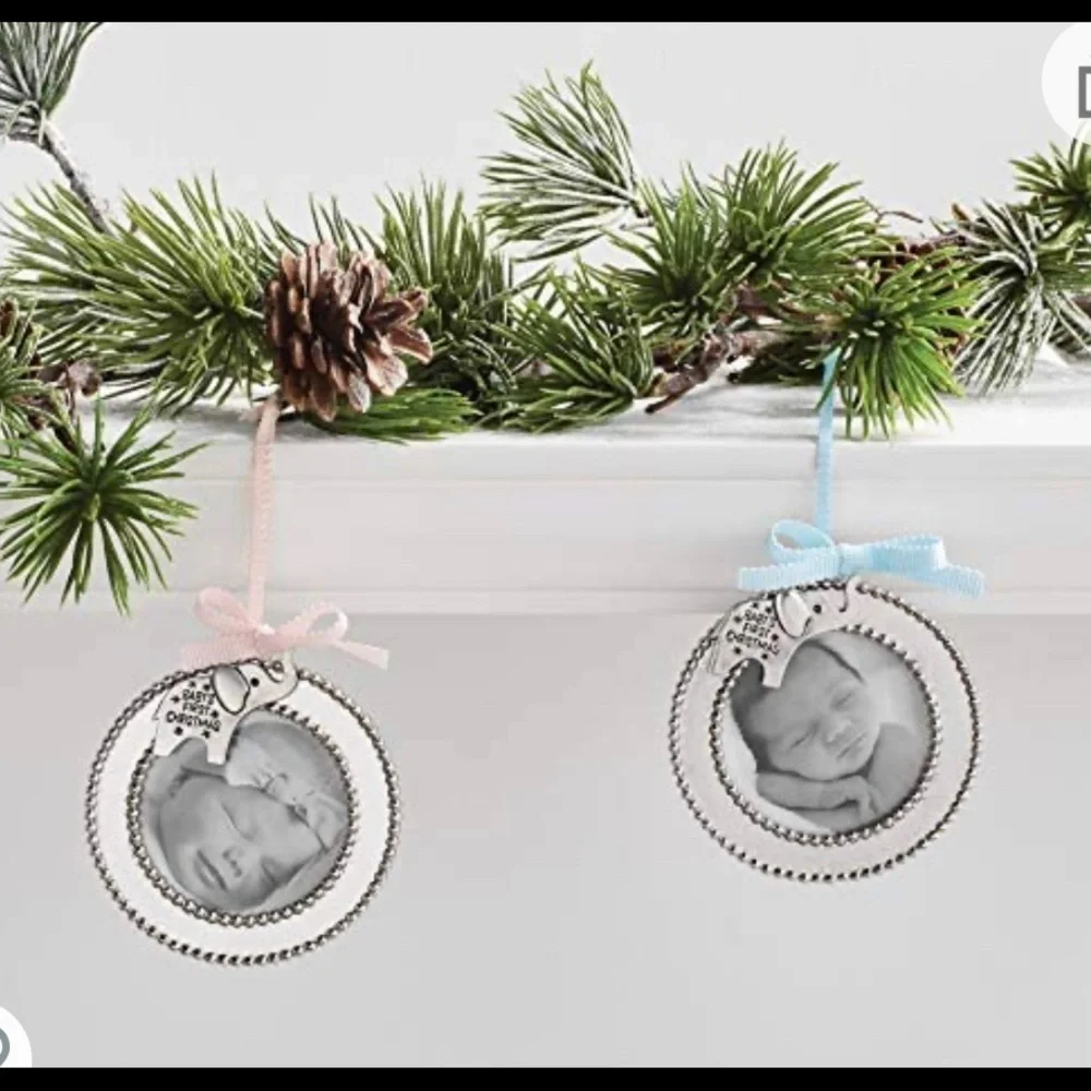 Mud Pie Boy First Christmas Ornament, Blue or Pink